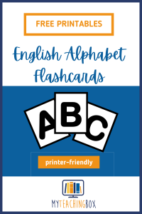English Alphabet Letters Flashcards